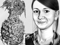 Портрет с ананасом у зеркала