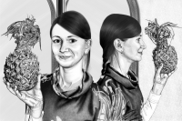 портет с ананасом