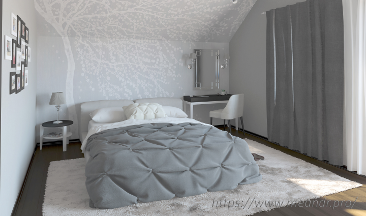 Спальня. Мансарда.