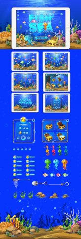 Fish Sea -графика для игры(вектор)
