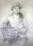 Рисунок карандашом  "Бабушка"