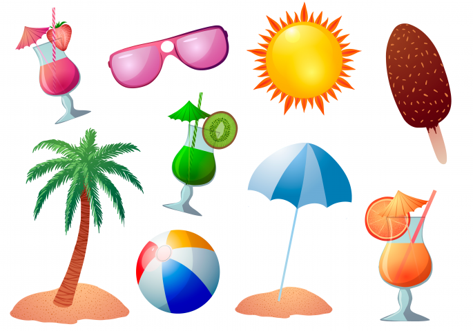 векторный набор лето
