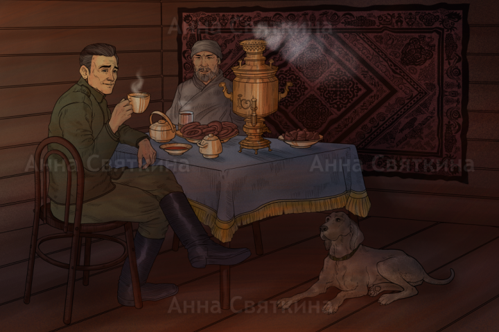 Анимация Арсеньев и Дерсу 04