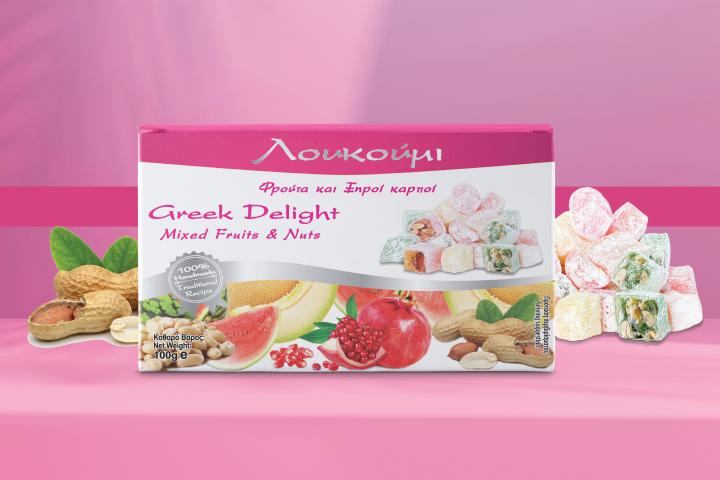 Разработка линейки упаковки сладостей Лукум и стэнда