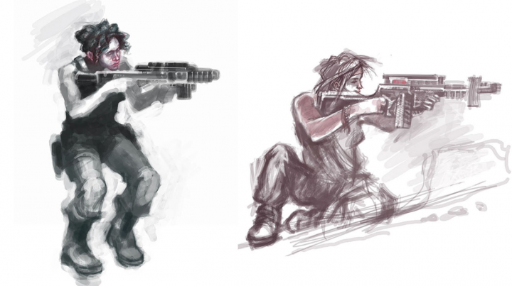 Скетчи персонажей