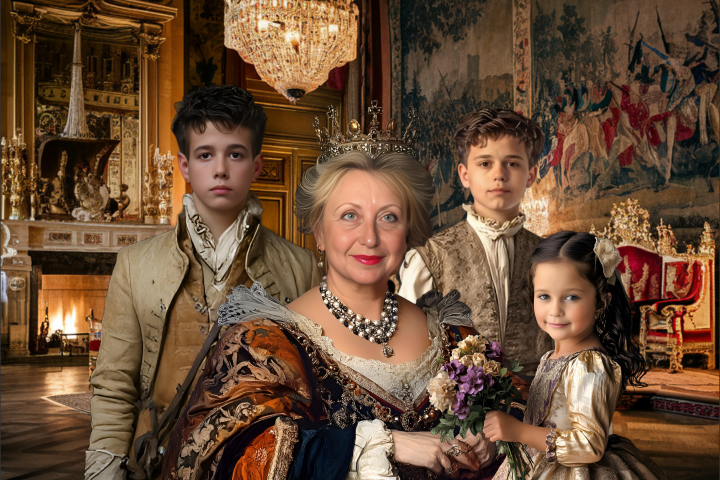 нейрофотосессия - бабушка и внуки