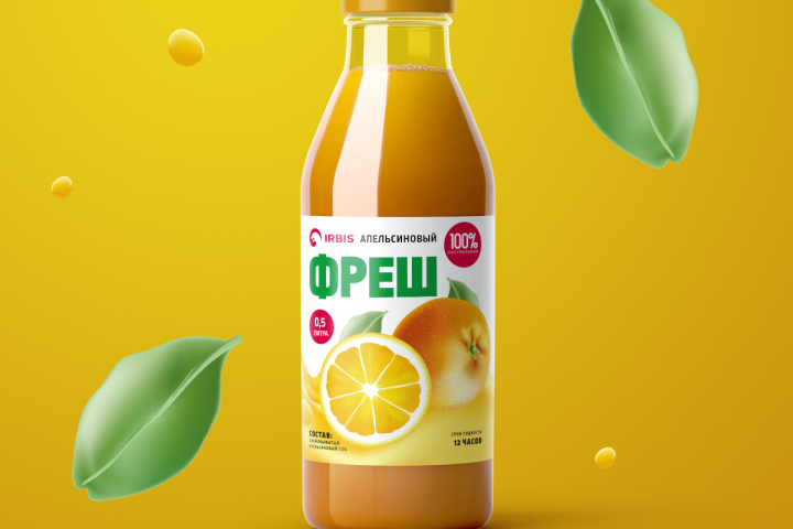 этикетка фреш апельсиновый