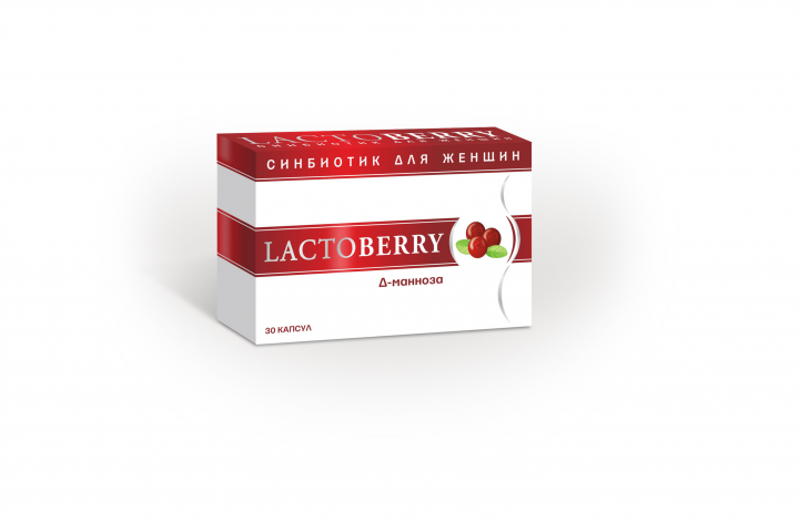 Упаковка БАД пробиотика в клюквой Lactoberry