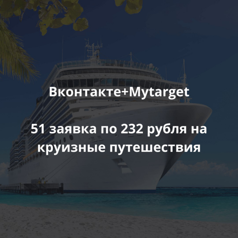 51 заявка по 232 рубля на круизные путешествия  Категория: Марке