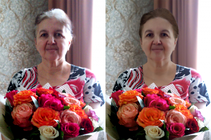 ретушь, отрисовка засветов, покраска волос