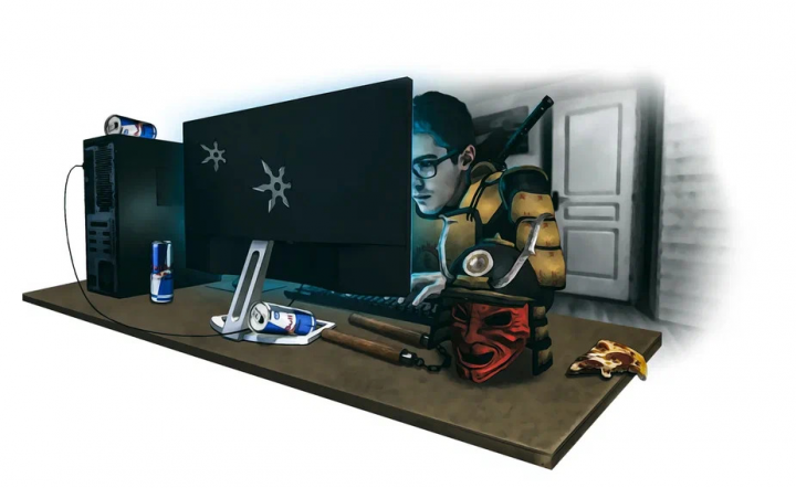 Разработка иллюстраций самурая для сайта