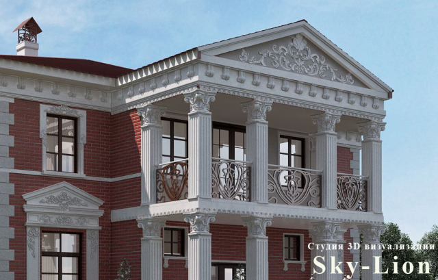 Визуализация фасада дома