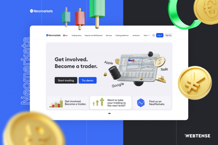 Сайт для международного брокера Neomarkets