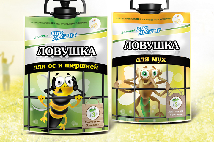 Ловушки для летающих насекомых ЗЕЛЕНЫЙ БИОДЕСАНТ