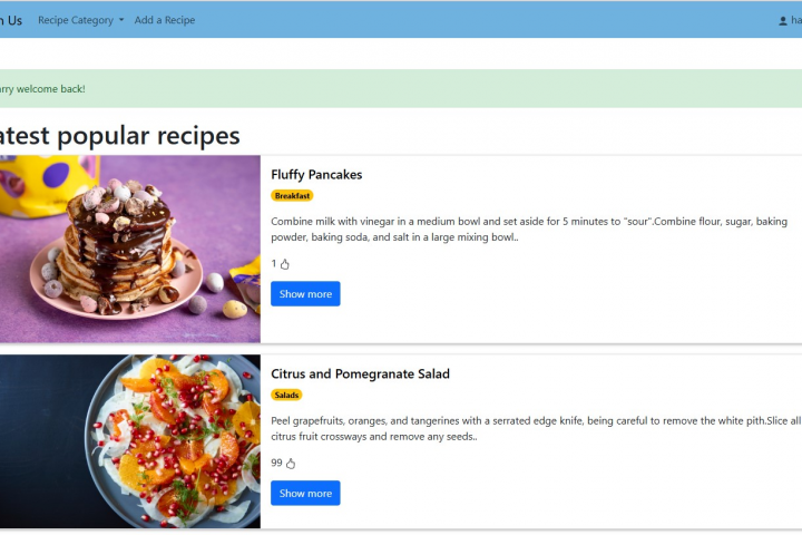 Сайт с рецептами CookWithUs