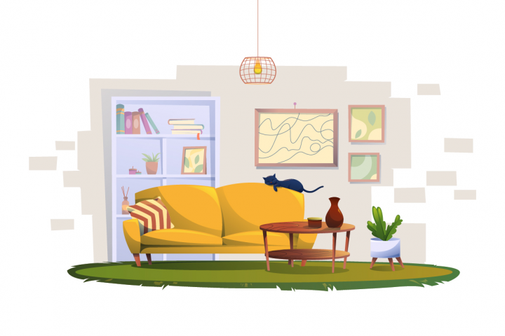 Иллюстрация с интерьером