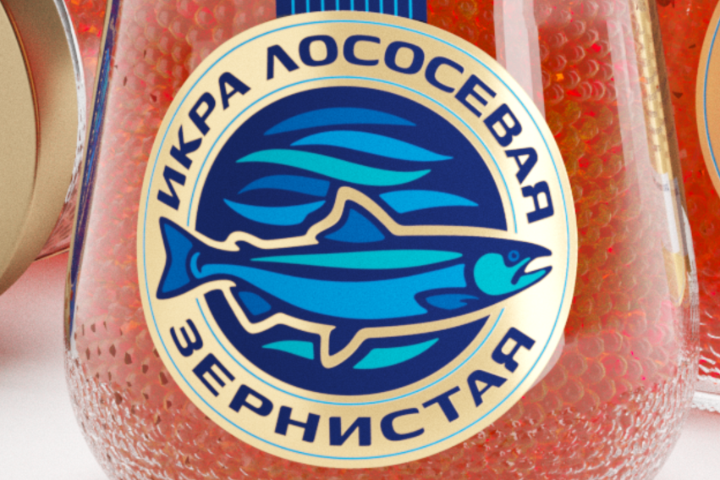 Этикетка для лососевой икры