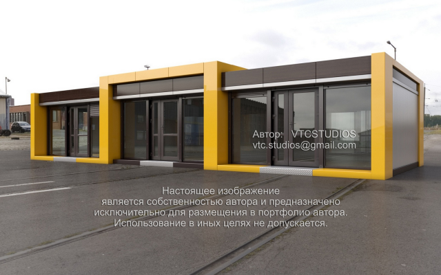 Дизайн комплекса торговых павильонов