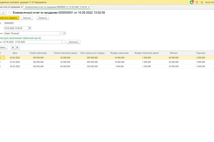 Расширение "Продажи организации"