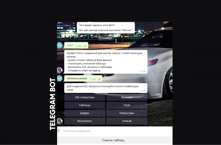 Телеграм бот SQL викторины