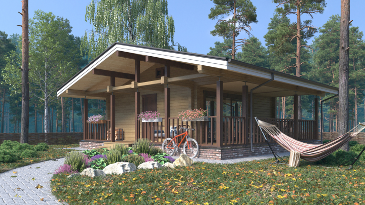 Визуализация домов из бруса