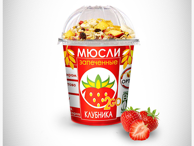 Оформление упаковки мюслей "OPTIMA"