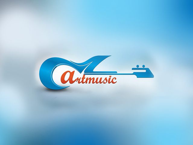 Логотип для магазина музыкальных товаров "artmusic"