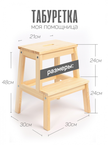 Разработка карточки товара (7внутренних слайдов) для табуретки