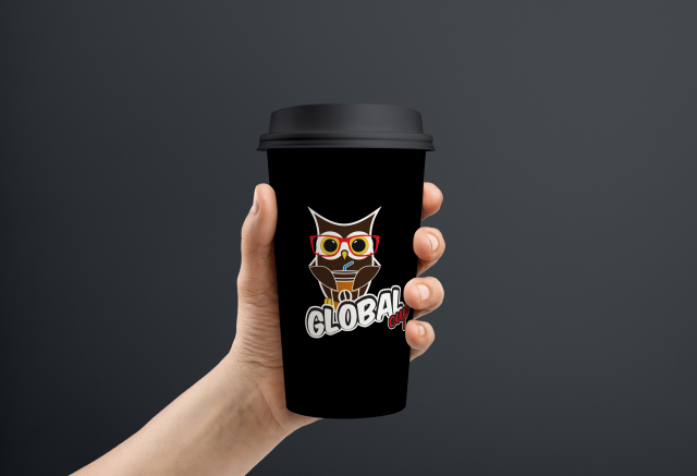 логотип для кофе на вынос "Global cup"