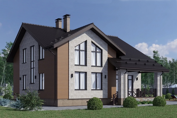 3d видеопролет вокруг жилого дома для сайта