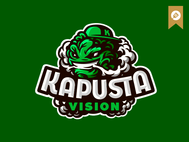Логотип для видеоблога о кальянной индустрии - Kapusta Vision