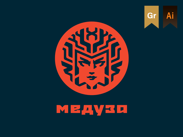 Логотип для игрового клуба - Медуза