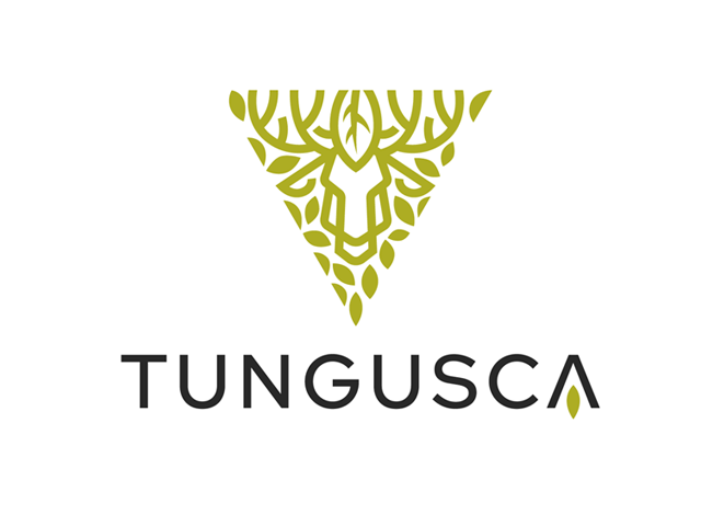 Логотип для проекта Tunguska. Продукты натурального происхождения из экологически чистых регионов России. Чай, зелень. Сибирь.