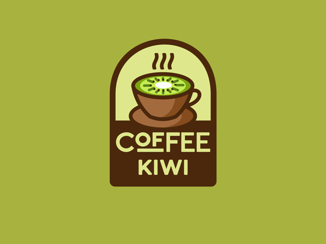 Логотип для сети кофеен - Coffee kiwi