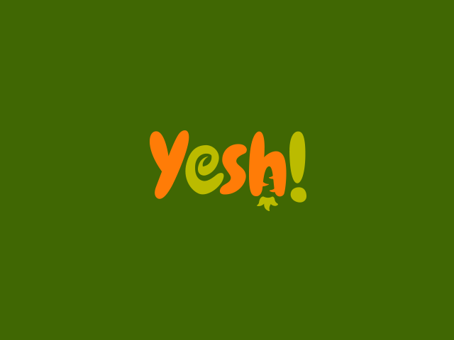 Логотип фастфуда для веганов - Yesh
