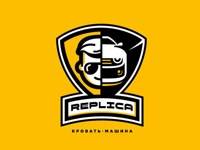 Логотип и айдентика для производителя детских кроватей-машин - Replica