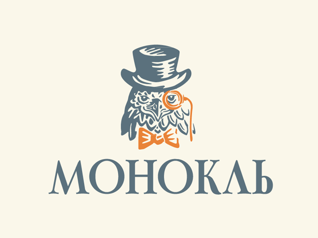 Логотип для магазина оптики - Монокль