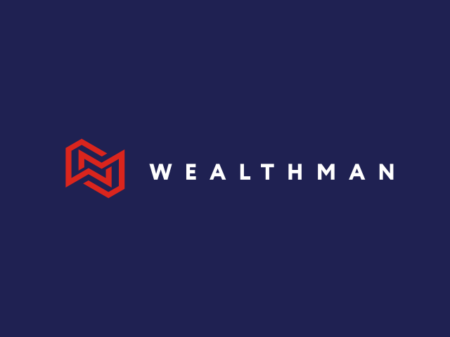 Логотпи для компании Wealthman. Робоэдвайзинг в сфере wealth management