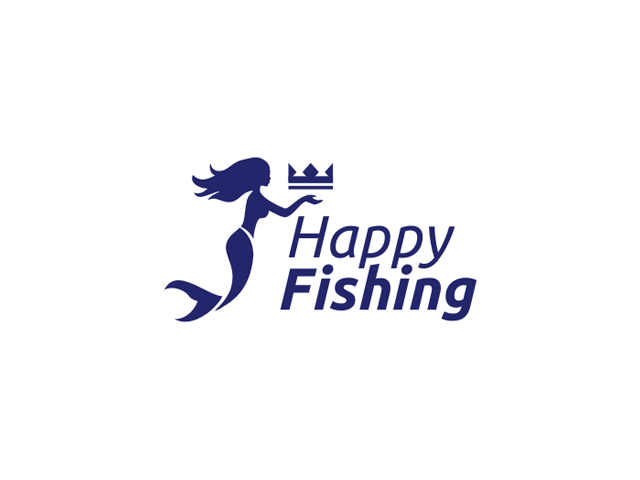 Логотип для турагенства Happy Fishing. Организация премиум туров на южное побережье (Сои, Адлер, Красная Поляна, Абхазия)