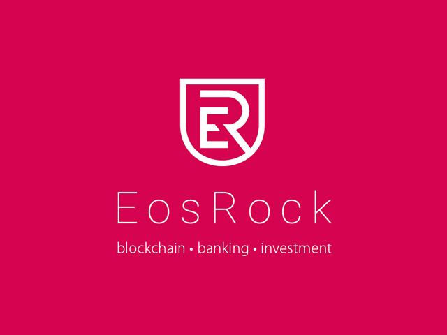 Логотип для компании EosRock. Blockchain, banking, investment, trading.