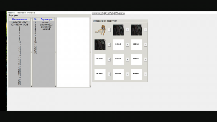 База данных форсунок