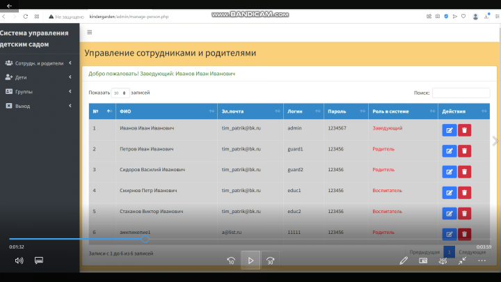 Учебный проект на php/mysql для универа