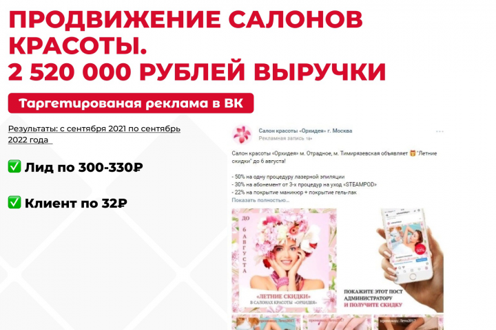 Кейс продвижение салона красоты «Орхидея» в социальных сетях