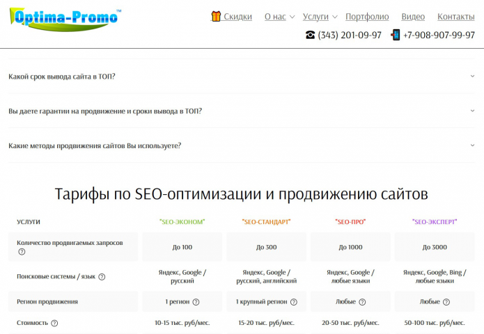 Разработка и SEO страниц с продающим контентом и УТП