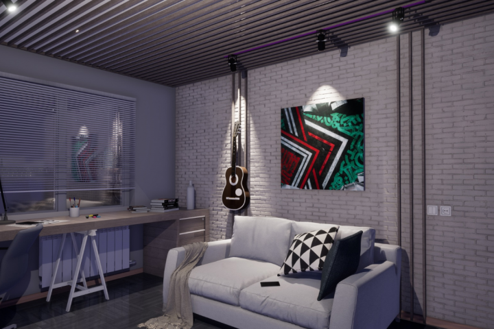 Дизайн интерьера комнаты.