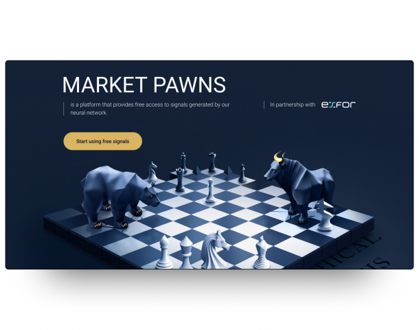 Дизайн Landing Page для платформы Market Pawns