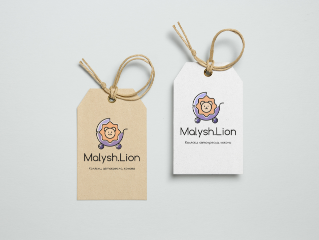 Логотип для детского магазина "Malysh.Lion"