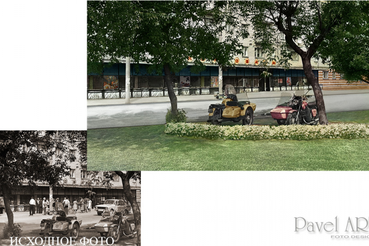 Обработка старой фотографии для видео.