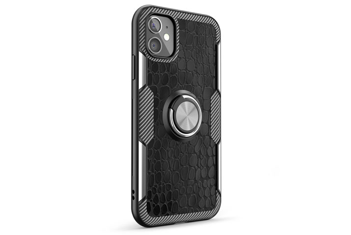 Крокодилово карбоновый чехол для iPhone