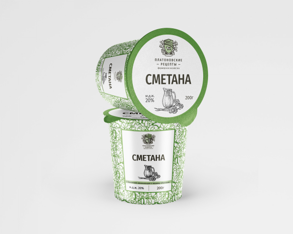 Дизайн упаковки сметаны